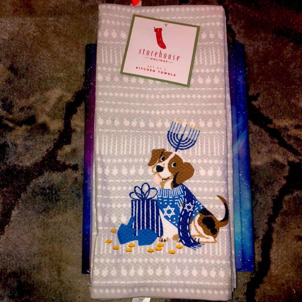 Chanukah set of 2 kitchen towels